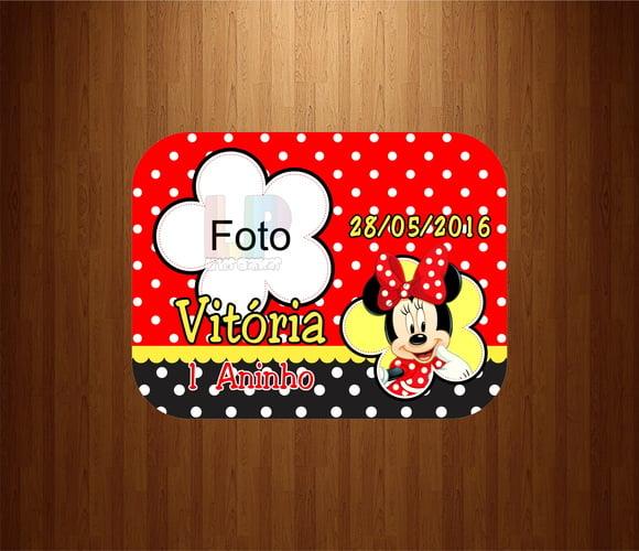 Tampa Personalizada para Marmita Minnie Vermelha