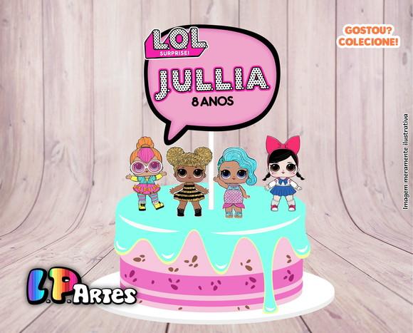 Topo de Bolo - Boneca Lol Meninas