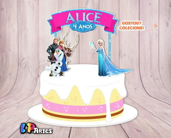 Topo de Bolo - Frozen