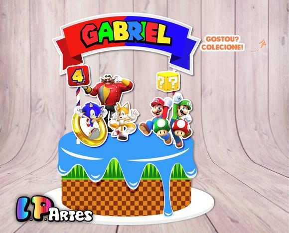 Topo de Bolo - Sonic x Mario