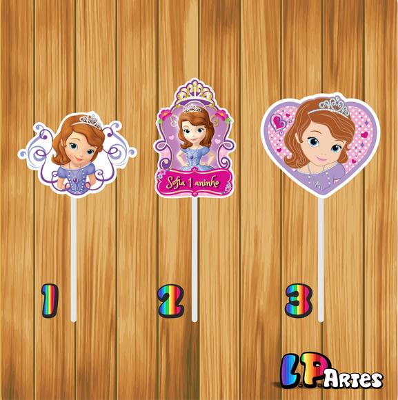 Topper p/ Docinho Princesa Sofia