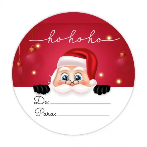 100 Adesivos Natalino - Feliz Natal - de - para
