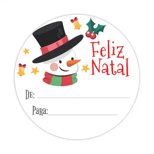 100 Adesivos Natalino - Feliz Natal - de - para