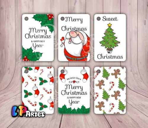 25 Tags Personalizada Feliz Natal N06
