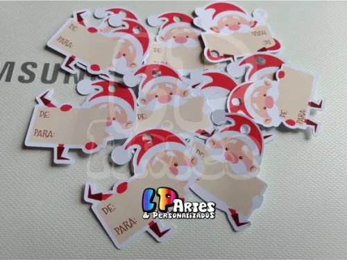 60 Tags Papai Noel Feliz Natal - N07 - Natalina Gnomeu