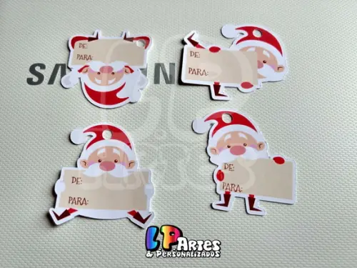 60 Tags Papai Noel Feliz Natal - N07 - Natalina Gnomeu