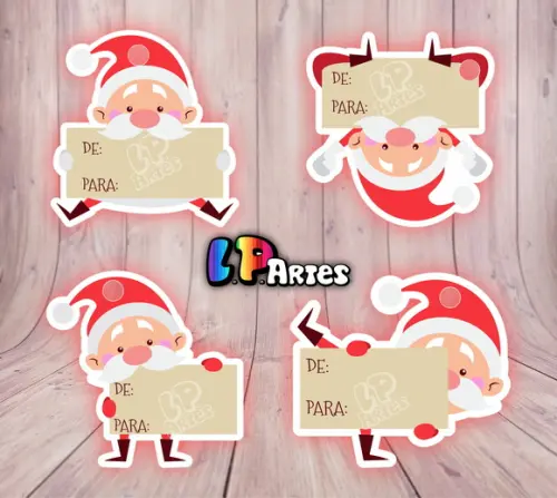 60 Tags Papai Noel Feliz Natal - N07 - Natalina Gnomeu