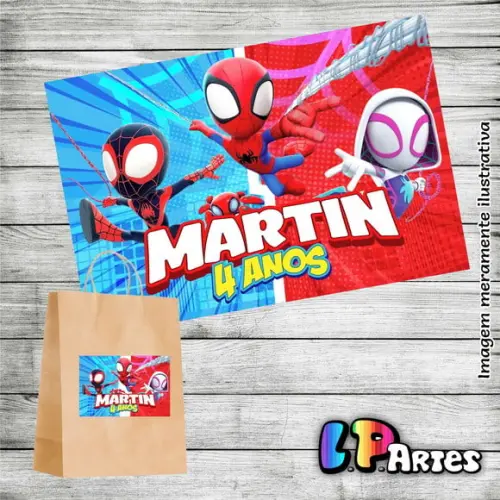 Adesivo 10x15 - Spidey e Seus Amigos