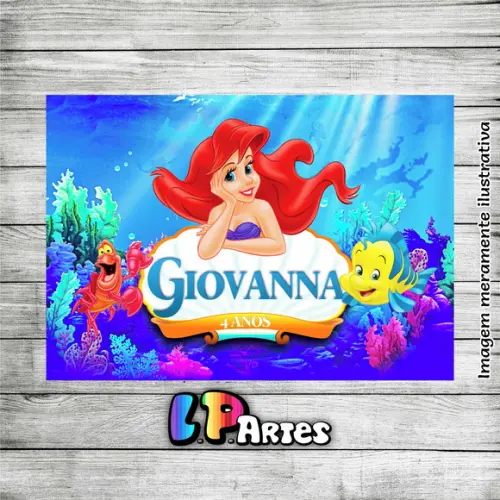 Adesivo 10x15 -ariel Pequena Sereia