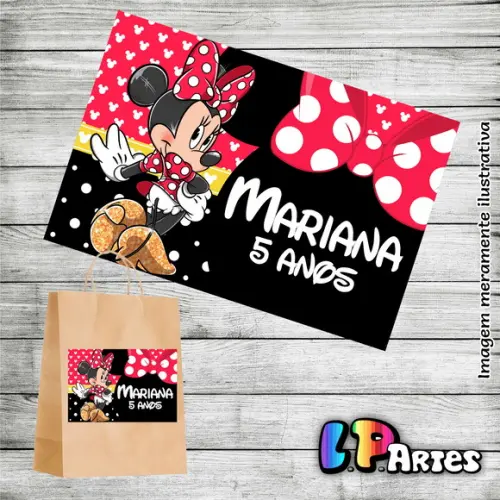 Adesivo 10x7 - Minnie Vermelha