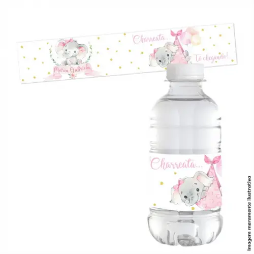 Adesivo Água Lindoya - Elefantinho Baby Rosa