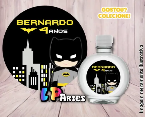 Adesivo Água Ouro Fino - Batman Cute