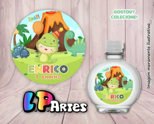 Adesivo Água Ouro Fino - Dinossauro Baby