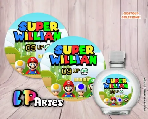 Adesivo Água Ouro Fino - Super Mário