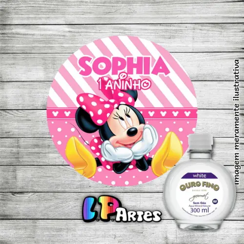 Adesivo Água Ouro Fino Minnie Rosa