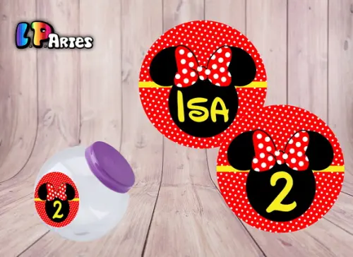 Adesivo Baleiro Minnie Vermelha
