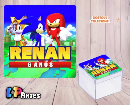 Adesivo Caixa Acrílica - Sonic
