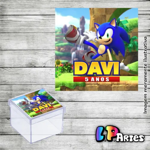 Adesivo Caixa Acrílica - Sonic