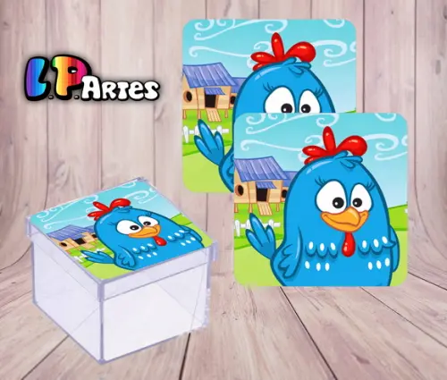 Adesivo Caixa Acrílico Galinha Pintadinha