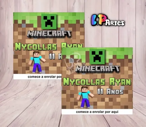 Adesivo Chocolate Baton Minecraft