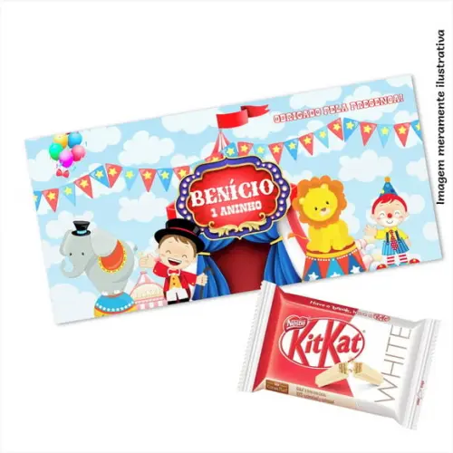 Adesivo Chocolate Kit Kat - Circo Menino