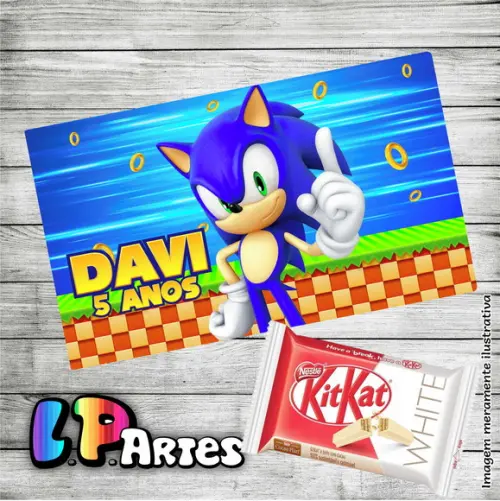 Adesivo Chocolate Kit Kat - Sonic