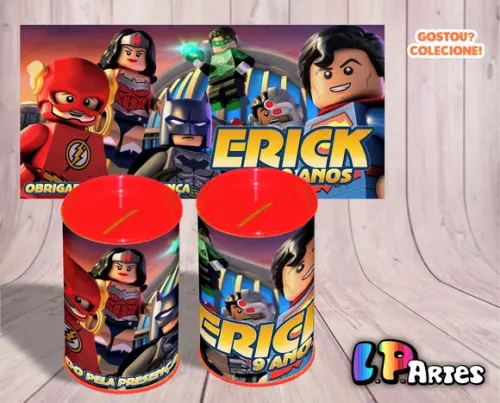 Adesivo Cofre - Liga da Justiça Lego