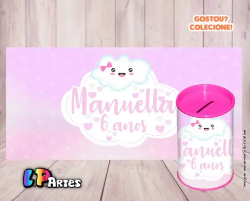 Adesivo Cofre Chuva de Amor Azul