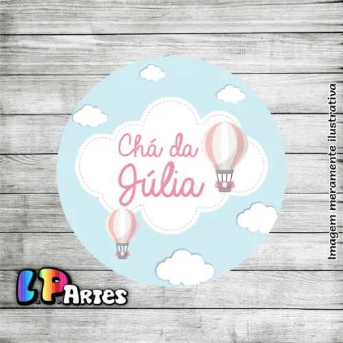 Adesivo de Latinha - Balão, Pipa, Avião