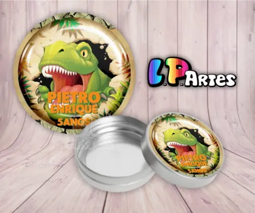 Adesivo de Latinha - Dinossauro