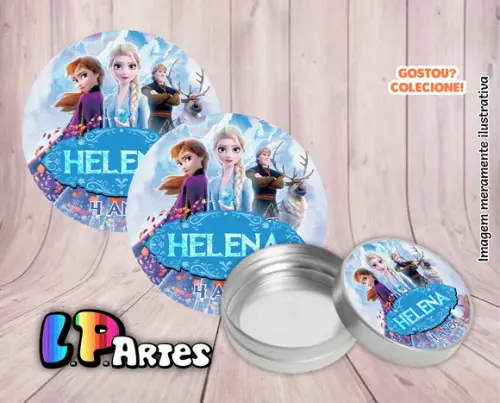 Adesivo de Latinha - Frozen 2