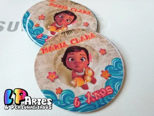 Adesivo de Latinha - Moana Baby