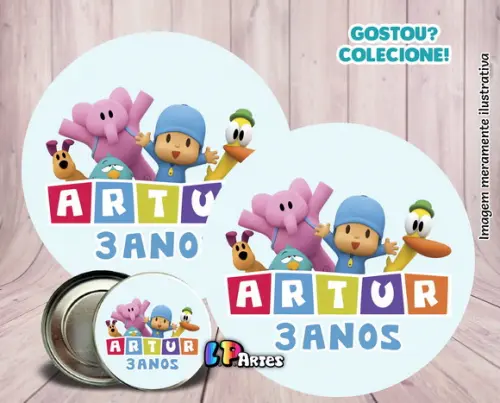 Adesivo de Latinha - Pocoyo