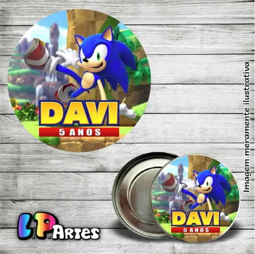 Adesivo de Latinha - Sonic
