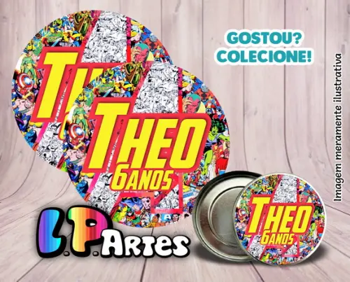 Adesivo de Latinha - Vingadores