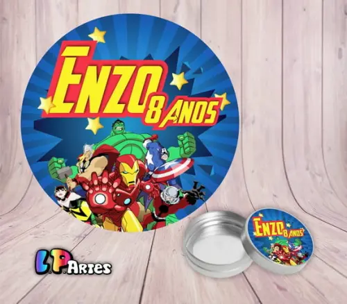 Adesivo de Latinha - Vingadores