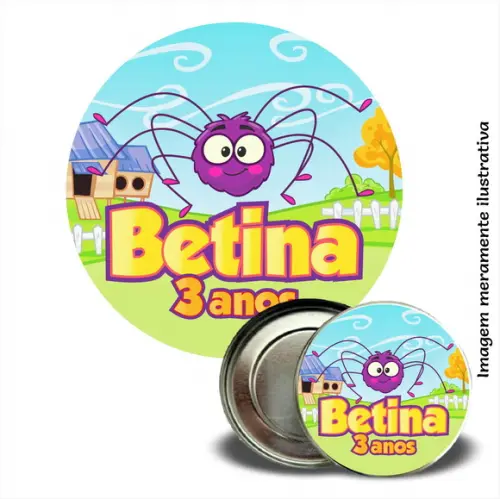 Adesivo de Latinha Dona Aranha Galinha Pintadinha
