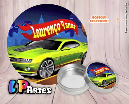 Adesivo de Latinha Hot Wheels