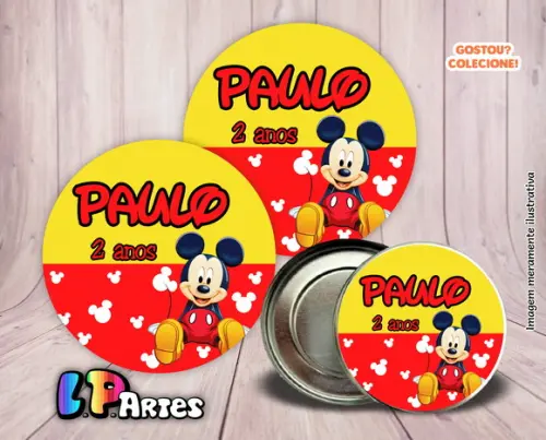 Adesivo de Latinha Mickey Mouse