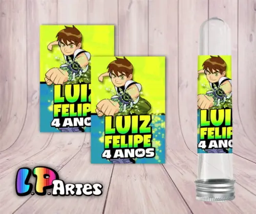 Adesivo de Tubete Ben 10