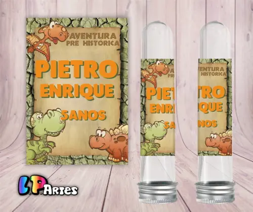 Adesivo de Tubete Dinossauros