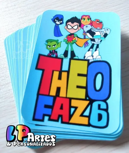 Adesivo de Tubete Jovens Titãs