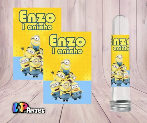 Adesivo de Tubete Minions