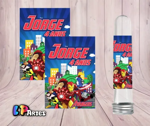 Adesivo de Tubete Vingadores