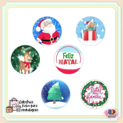 Adesivo Feliz Natal Natalino N06