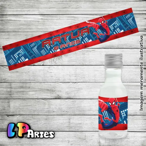 Adesivo Garrafinha - Homem Aranha