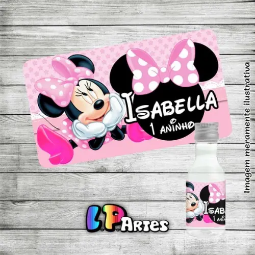 Adesivo Garrafinha - Minnie Rosa