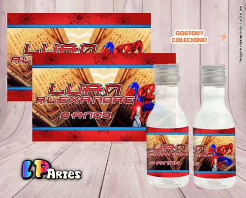 Adesivo Garrafinha Homem Aranha