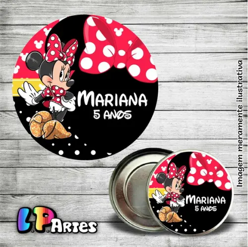 Adesivo Latinha Minnie Vermelha