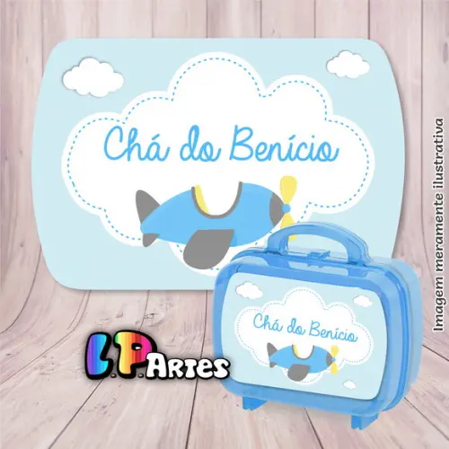 Adesivo Maleta Acrílica P - Aviãozinho